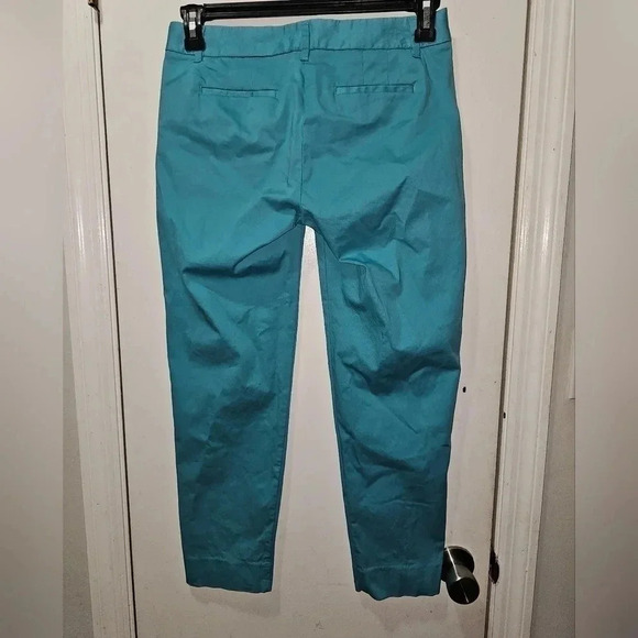 J.Crew Women's Stretch Teal Skimmer Pant City Fit Size 2 - Picture 2 of 4